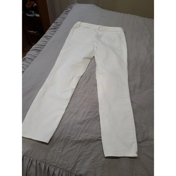 Talbots White Flawless Jeans Womens size 8 Slim Ankle classic 5 pocket coastal - Picture 3 of 10